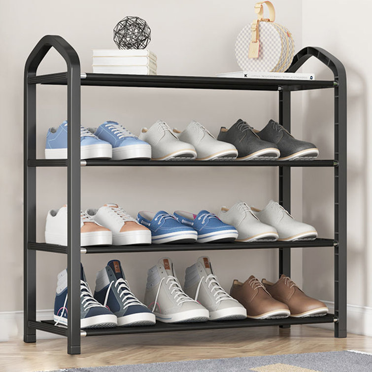 Winston Porter Metal 12 Pair Stackable Shoe Rack Wayfair